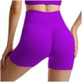 thumbnail image 4 of WMTBSRSW Women Seamless High Waist Shorts Tummy Control Underwear Shorts Ribbed Gym Yoga Running Sport Active Exercise Fitness Shorts, 4 of 5