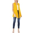 thumbnail image 5 of Moa Collection Women's Sleeveless Long Body Cardigan Vest S-3XL, 5 of 5