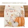 thumbnail image 4 of Chemin de Table de l'Action de Grâce Hello Pumpkin Flowers Leaves, Récolte Saisonnière Automne Vintage Cuisine Table à Manger, 4 of 5