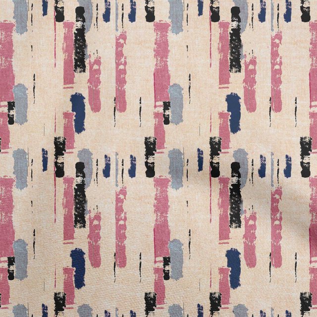 oneOone Georgette Viscose Light Beige Fabric Abstract Stroke With Texture Craft Projects Decor Fabric Printed By The Yard 42 Inch Wide