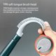 thumbnail image 5 of Inteprter Soporte para cepillo de baño montado en la pared Prensa de fluidos Herramienta de limpieza de plástico Cepillos para fregar Ángulo muerto Wc Juegos de accesorios de baño Blanco Inteprter HA065743-02, 5 of 6