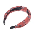 thumbnail image 5 of Unique Bargains 1 Pc Grace Floral Pattern Wide Cross Knot Headbands for Women Red, 5 of 6