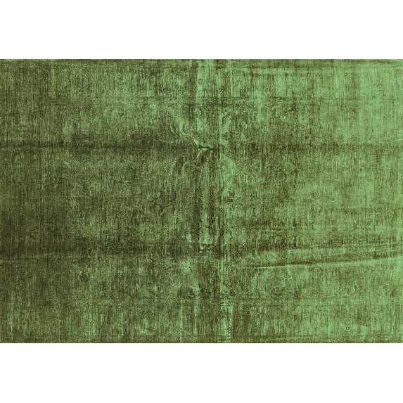 Ahgly Company Machine Washable Indoor Rectangle Oriental Turquoise Blue Industrial Area Rugs, 3' x 5'