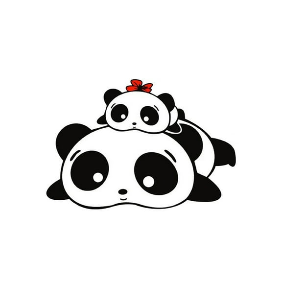 HUONA 3D Car Sticker Decoration Cute Panda Vinyl Adhesive Badge Decal Trim Auto Styling Accessory S