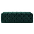 thumbnail image 3 of TOV Furniture The Kaylee Collection Modern Style Living Room Jumbo Velvet Upholstered Button Tufted Ottoman, Green, 3 of 5