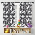 thumbnail image 5 of Blackout Kids Curtains,Black and White Dinosaur Pattern Childrens Insulated Curtains Set Of 2,Bedroom Essentials,Toddler Room Decor 42"x54", 5 of 5