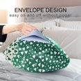 thumbnail image 4 of Yayeee Pillowcase King Size Set of 2 Satin Wrinkle Resistant Envelope Pillow Case, Green and White Pattern, 4 of 8