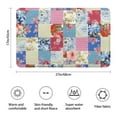 thumbnail image 3 of Patchwork Pioneer Flower Bathroom Rugs Mat,Non Slip Microfiber Bathroom Rug,Rubber Backing,Soft Bathroom Mats for Bathroom Floor,Tub and Shower,17x27in(43x68cm), 3 of 5