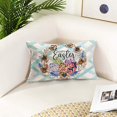 thumbnail image 3 of Happy Easter Lumbar Throw Pillow Covers 12x20 Inch Beautiful Easter Eggs Wreath Decorative Pillow Cover Spring Rectangle Oblong Pillow Cases Outdoor Cushion Cover for Couch (Easter), Blue, 3 of 6