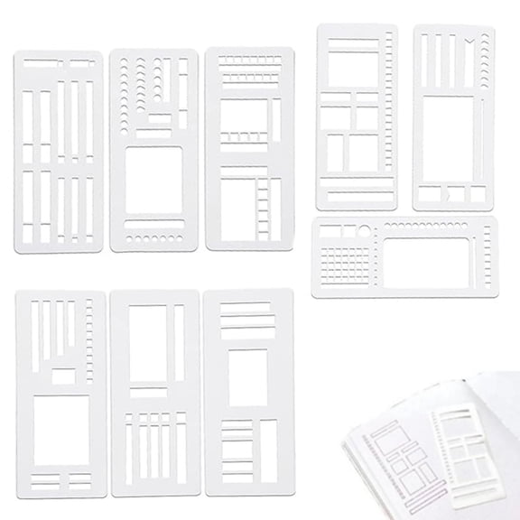 9 PCS Handmade Flexible Record Template, Reusable Planner Stencils for Journaling, Calendar, Checklists, Scrapbooking & DIY Craft Supplies