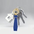 thumbnail image 5 of Ofertas Únicas 1 Pc Llavero de Rhinestone Tono Dorado Cuero Sintético Azul Aleación de Zinc, 5 of 5