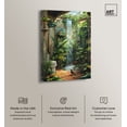 thumbnail image 2 of Waterfall Bathroom Canvas Jungle Bathroom Art by Art Remedy, Gallery Wrapped, 30" x 45", 2 of 7
