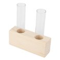 thumbnail image 4 of SHAR Test Tube Plant Vase Simple Tube Glass Vase Decoration Wooden Frame Hydroponic Plant Container Home Desktop DecorationDouble Tube, 4 of 12