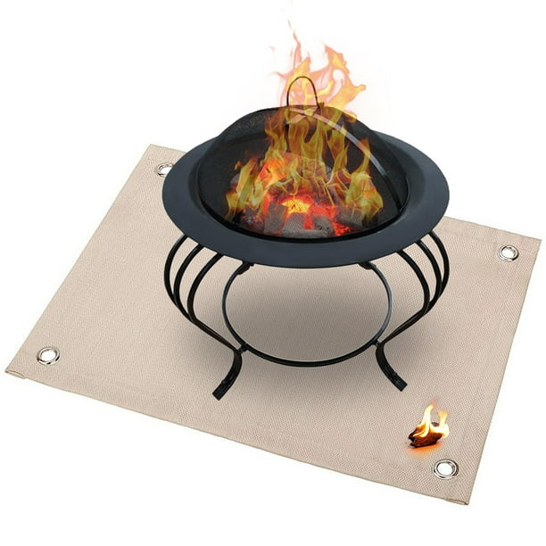 Outdoor Camping Fireproof Ember Mat Fire Pit Mat Grill Mat Blanket Protector For Deck Patio Lawn Walmart Com Walmart Com