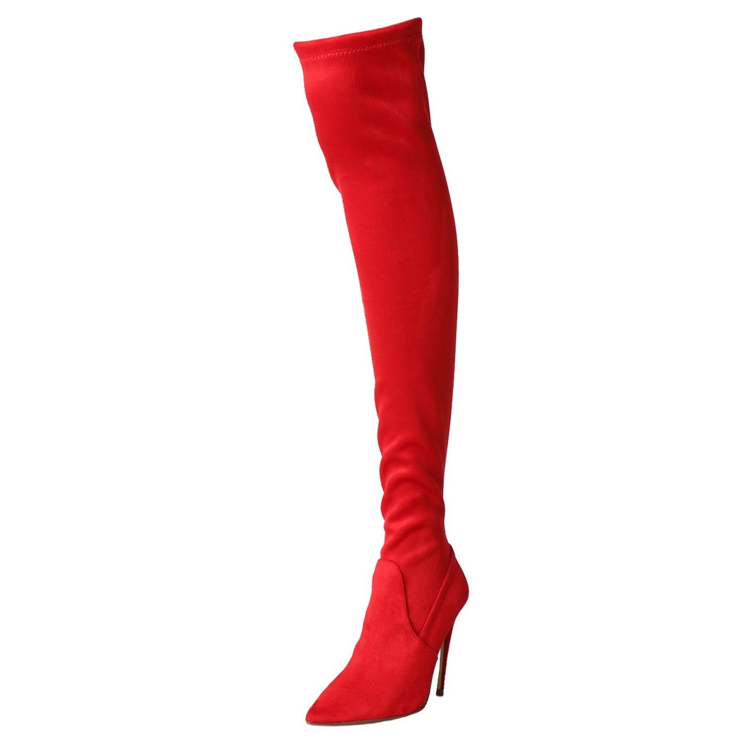 red thigh high boots steve madden