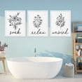 thumbnail image 2 of Bathroom Herbs for Relaxation 3 Piece White Framed Giclee Art Set, design by Lettered and Lined, 2 of 8
