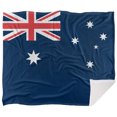thumbnail image 2 of Logovision Blanket, 50"x60", Australian Flag Silky Touch Sherpa Back Super Soft Throw Blanket, 2 of 5