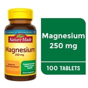 Nature Made Magnesium Oxide 250 mg Tablets, Dietary Supplement, 100 Count
