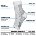 thumbnail image 4 of Calcetines de soporte de arco de tobillo de compresión de neuropatía Deportes-Blanco-L XL Bolígrafo Bolígrafo Bolígrafo de papelería, 4 of 5