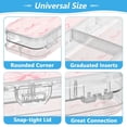 thumbnail image 4 of Plastic Pencil Box Large Capacity Pencil Boxes Clear Boxes with Snap-Tight Lid Stylish Office Supplies Storage Organizer Box Pink Bow Pattern, 4 of 7