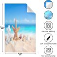 thumbnail image 5 of Starfish Shell Summer Tea Towels Set of 6 Sandy Blue Kitchen Dish Cloth with Hanging Loop, 18"x28"Lint-Free Absorbent Towel for Kitchen Drying Wiping and Cleaning, 5 of 7