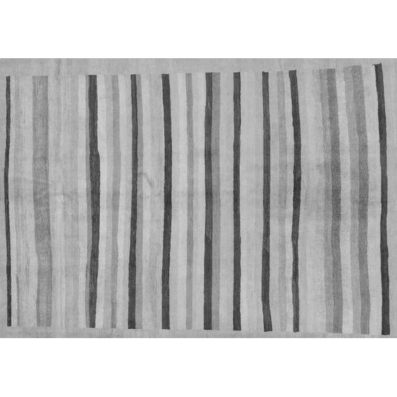 Ahgly Company Indoor Rectangle Solid Gray Modern Area Rugs, 5' x 8'