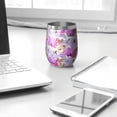 thumbnail image 3 of Modern 12oz Stainless Steel Insulated Wine Tumbler with Lid and Straw – Double Wall Vacuum Mug for Hot & Cold Drinks, 304 Steel Interior, Sweat-Free Design, 3 of 5
