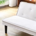 thumbnail image 3 of Modern Corduroy Sofa Bed 66in for Living Room & Bedroom, Solid Wood Frame, 3 of 17