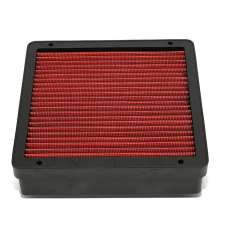 Mitsubishi Mirage Fuel Strainer - For Mitsubishi Lancer / Mirage / Outlander Reusable & Washable Replacement Engine High Flow Drop-in Air Filter (Red)