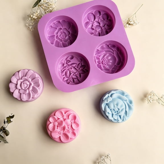 Flower Shaped Silicone Soap Homemade Soap Jelly And Cheesecake Non Stick,dessert molds