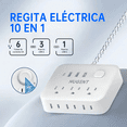 thumbnail image 3 of Regleta Extensión 6 Tomas con 3 Puertos USB Y 1 USB-C Xtellar Blanco, 3 of 3