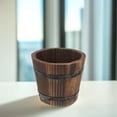 thumbnail image 4 of Minkissy Garden Flower Pot Wooden Barrel Multi Functional For Indoor Space 1Set, 4 of 5