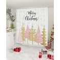 thumbnail image 2 of Christmas Shower Curtain Pink Xmas Tree Shower Curtains for Bathroom Decor Snowflake Snow Merry Christmas Christmas Decoration Bath Curtains Sets with Hooks Waterproof, 72x72 in, 2 of 6