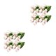 thumbnail image 4 of Yuarrent 4X flores artificiales simulación 9 cabezas ramo falso boda tulipanes centros de arreglo decoración blanco blanco rosa 2piezas, 4 of 6