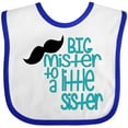 thumbnail image 3 of Inktastic Big Mister to a Little Sister Boys Baby Bib, 3 of 4