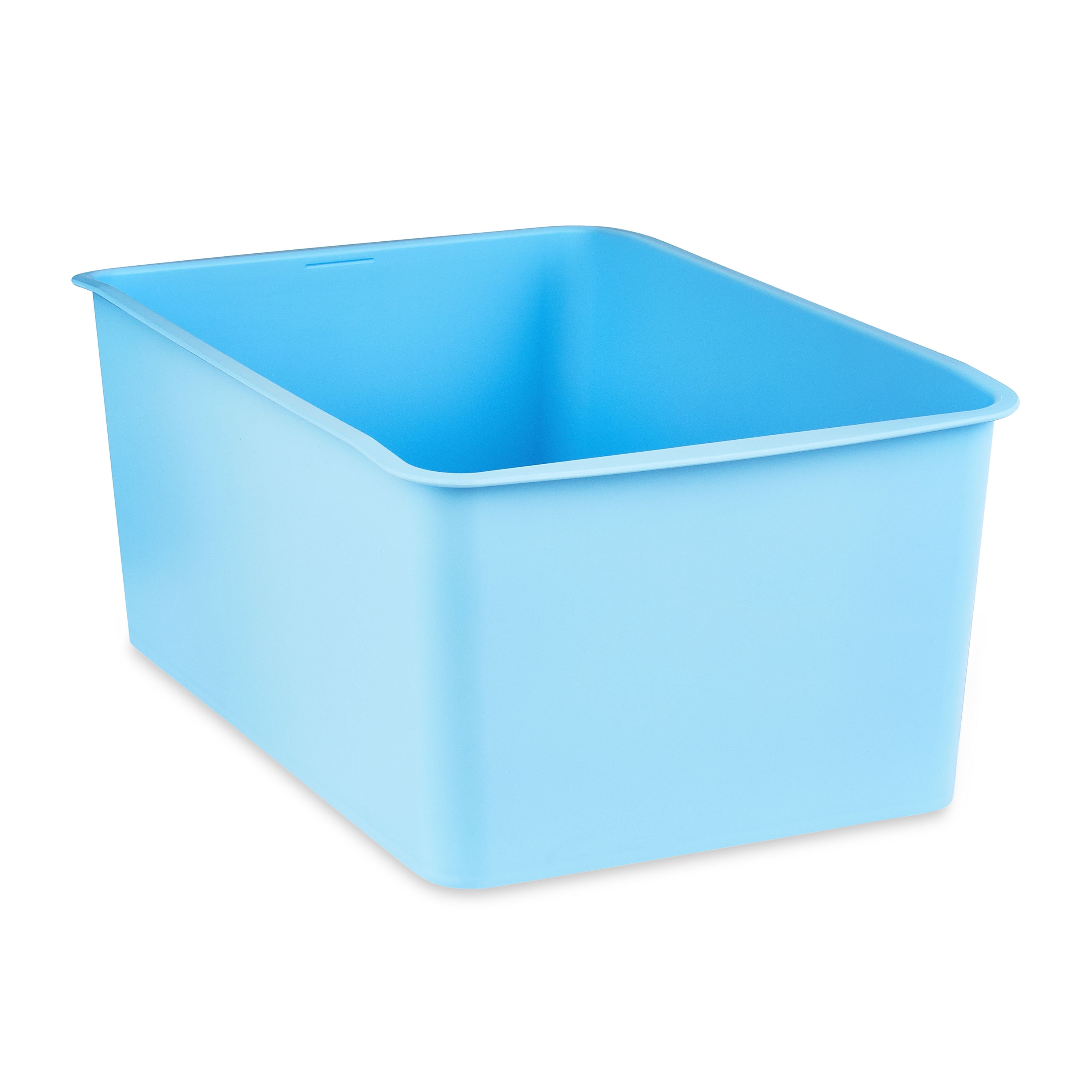 Pen+Gear Small Plastic Desktop Organizer Cubby Bin, Sky Blue, 8-Pack