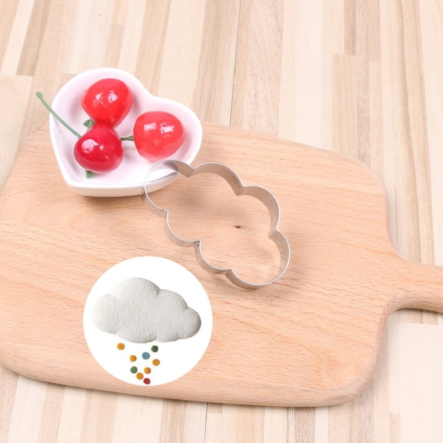 Household Cartoon Stainless Steel Baking Mould Cartoon Clouds Cutting Mould Snack Bar Set with Ben Buttons Cookie Holiday Assortment Vacuum Sealing Bags Cake Decorations Kids Food Pouch Happy