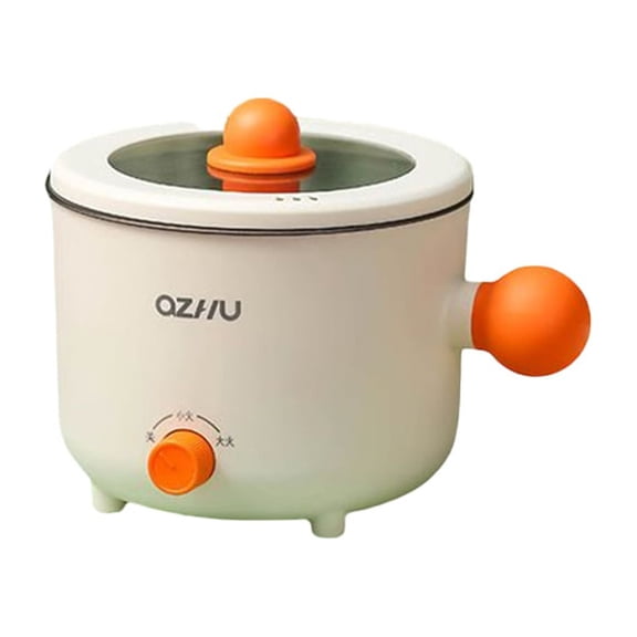 Advancent Mini cocina eléctrica antiadherente multifuncional para hervir, enjuagar, guisar, freír, viajar, dormitorio, café, utensilios de Electrodomésticos Capa única blanca