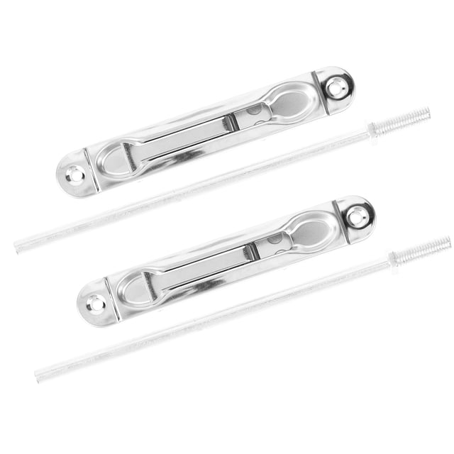 Miangastore 2 Ensembles Verrou de Porte Dissimulé en Acier Inoxydable Loquet Verrou Simple Serrures de Sécurité de Porte