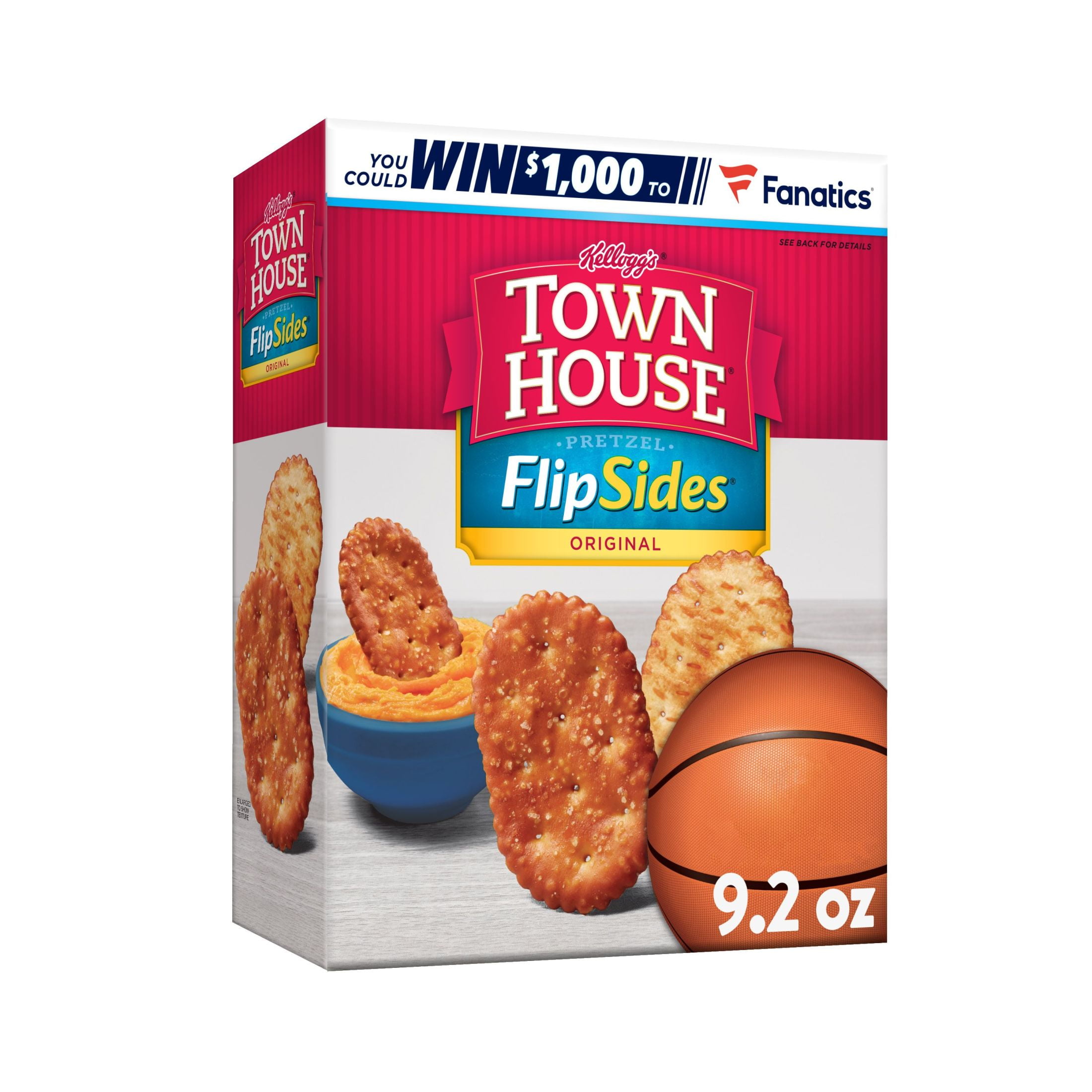 Town House FlipSides Original Oven Baked Crackers, 9.2 oz