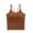 Brown, variant on Women's Built-in Bra Tank Top with Shaping, Slim Fit Racerback Camisole Tops, Soft Comfortable Seamless Vest for Everyday Casual Wear, Summer
