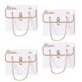 thumbnail image 2 of 4 Pieces Bouquet Boxes Gift Box Flowers Present Storage with Handle Decorative Flower Bag Portable for Birthday Cafe Mother Day Party Gifts White, 2 of 8