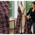 thumbnail image 5 of Soimoi Black Cotton Poplin Fabric Maroon Paisley Print Sewing Fabric Yard 56 Inch Wide, 5 of 7