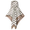 thumbnail image 6 of INSPIRE CHIC Women 35" Striped Square Scarf, Large Satin Silk Like Scarves Shawl Neckerchief Head Wrap Bandanas 35.4x35.4" Beige, 6 of 6