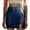 Navy Blue, variant on Women's Solid Color PU Leather Skirt - Zipper Detail, Sexy Wrap, High Waist, Elastic Fit, Suitable for Fall/Spring, S-XXL