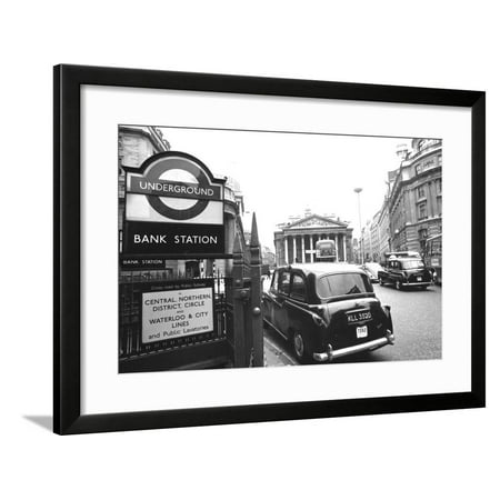 Underground Station Bank, London Framed Print Wall