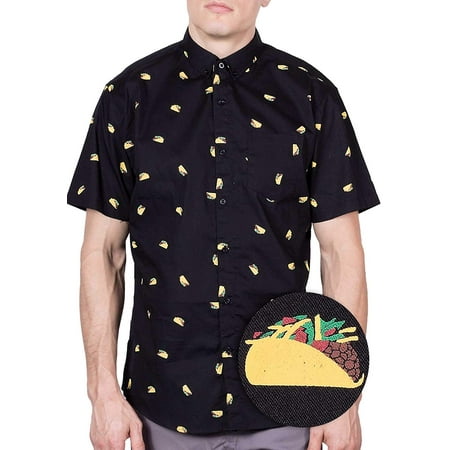 Visive - Mens Taco Black Printed Hawaiian Short Sleeve ...