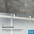 thumbnail image 4 of OVE Decors Bel Soft-Close Satin Nickel 48" Frameless Sliding Soft Close Shower Door, 4 of 19