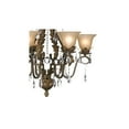 thumbnail image 3 of Regency Hill Iron Leaf Roman Bronze Chandelier 29" Wide French Rustic Crystal Cream Glass 6-Light Fixture for Dining Room House Foyer Kitchen Island, 3 of 5