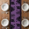 thumbnail image 6 of Halloween Table Runner - 60 Inch Long, Kitchen Dining Table Runner Dresser Scarves, Purple Pumpkins Halloween Witch Bat Castle Farmhouse Decor for Coffee Tables Wedding Party Banquet, 6 of 8
